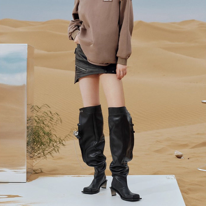 DAPHNE LAB [Sugar Cube] Over-the-Knee Boots