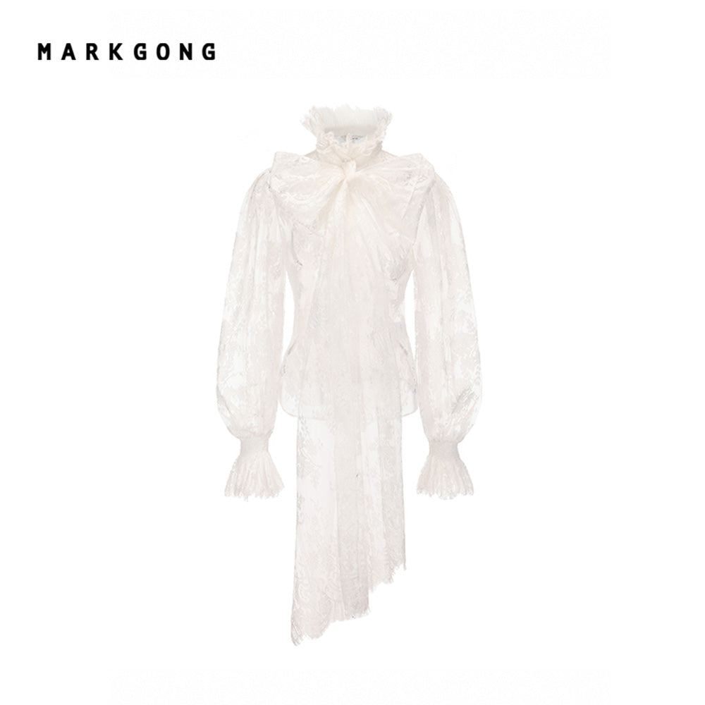 MARKGONG Lace Ruffle Shirt