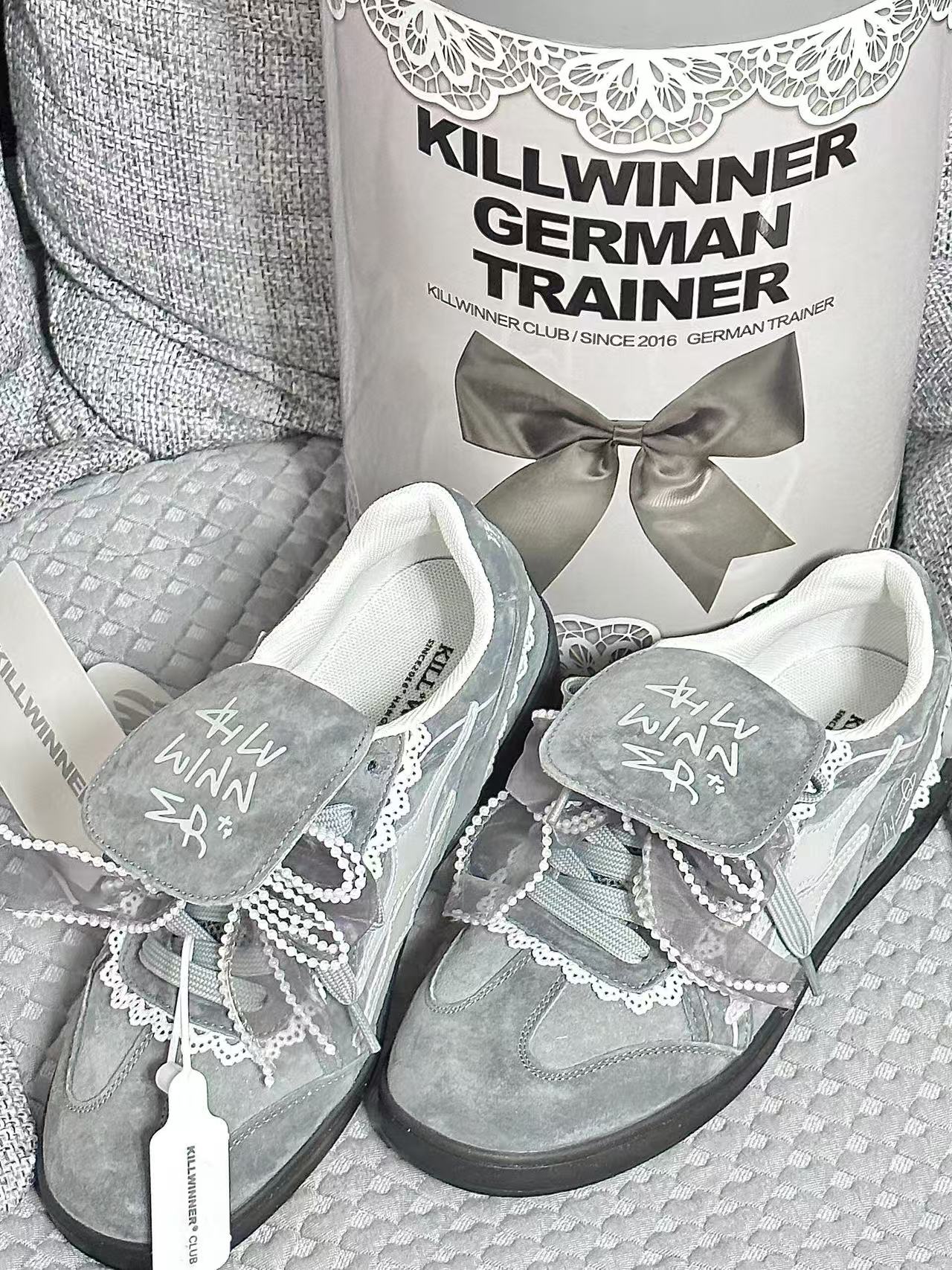 KILLWINNER丨Retro Training Sneaker-Lace Grey