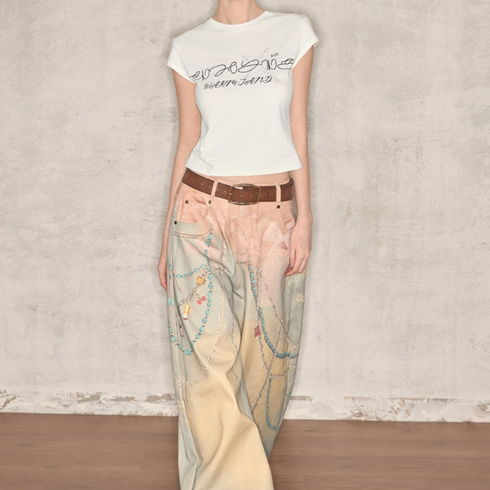 WOOHA 3D Lace Jeans