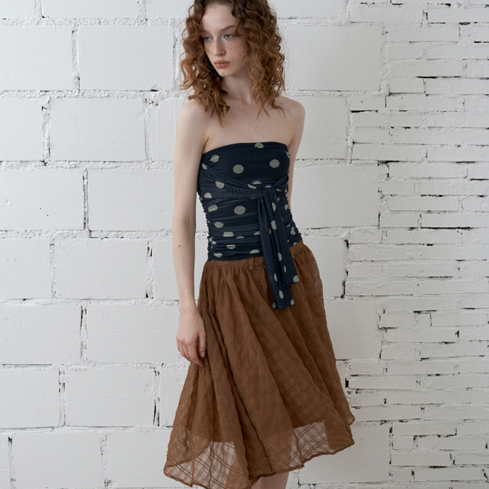 2AM POETRY Brown Ruffled Skirt
