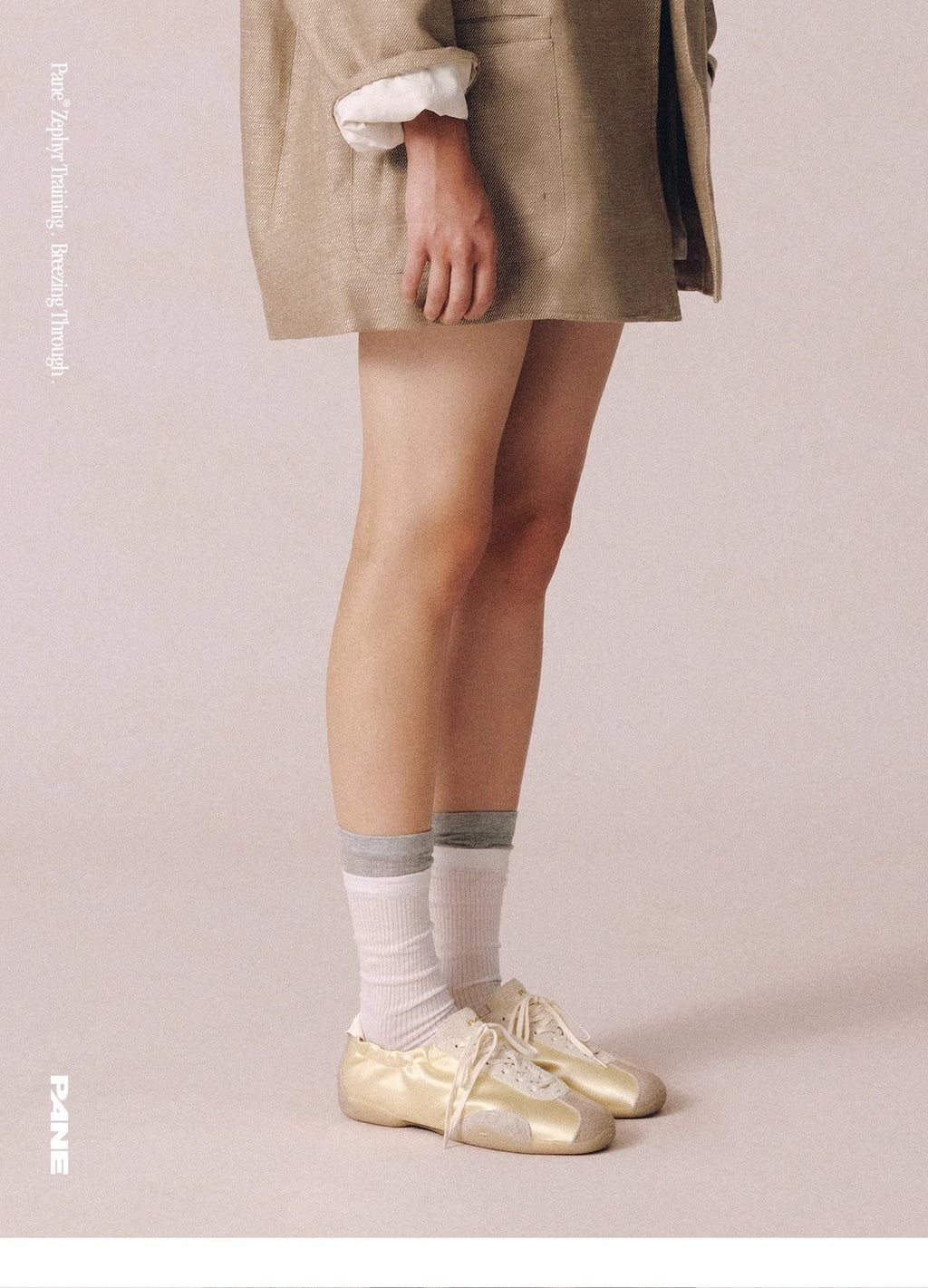 PANE Pocket Ballet Training Shoes Cream