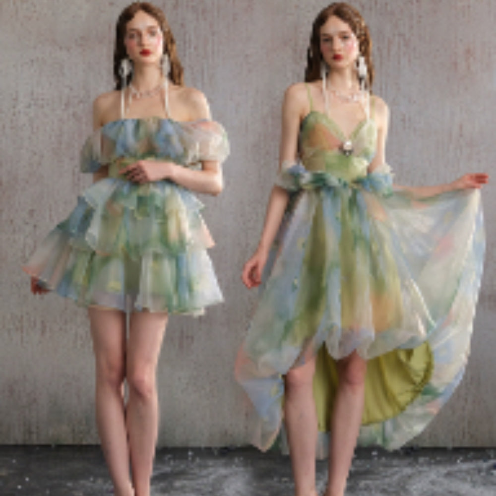 ARTE PURA Green Bustier Dress