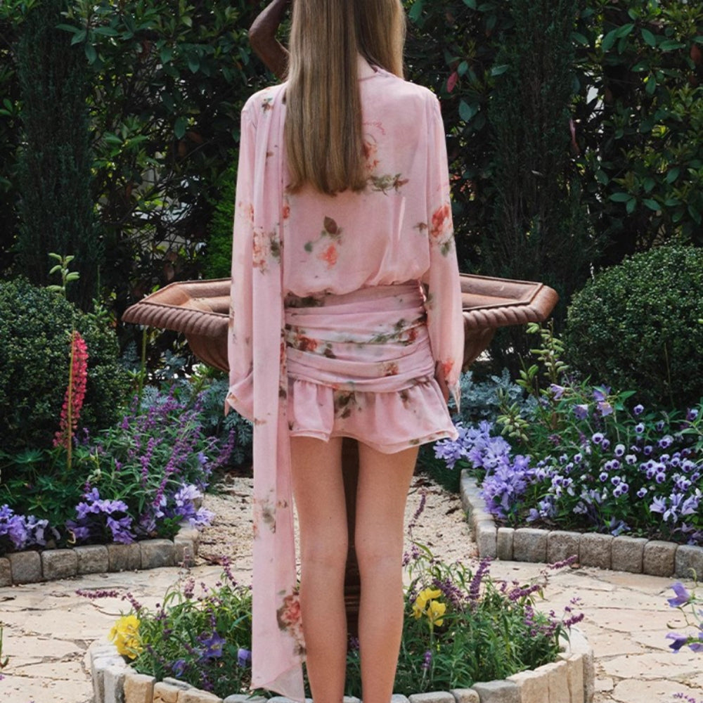 ARTE PURA Blue/Pink Scarf Dress