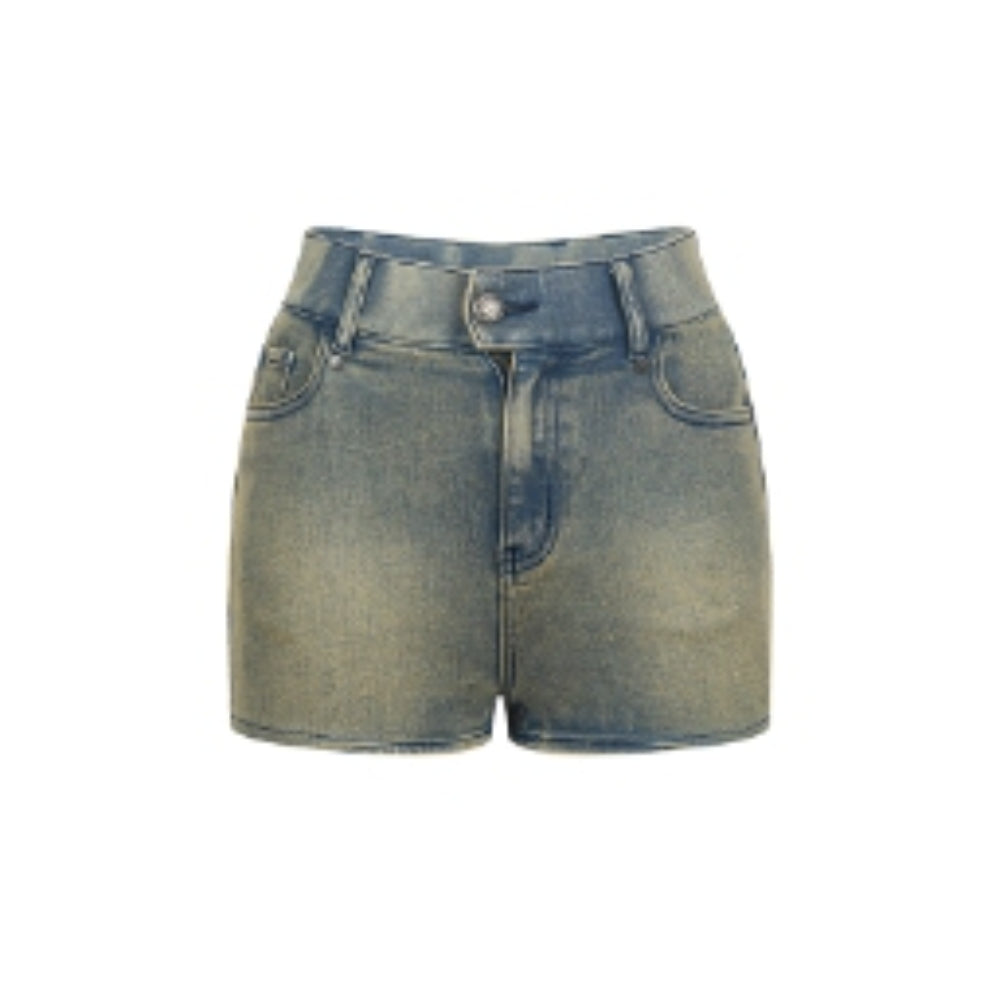 WOOHA High-Waisted Denim Shorts