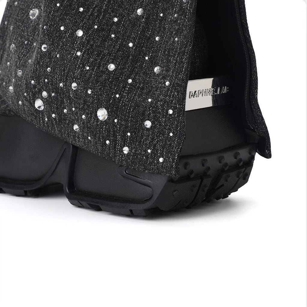 DAPHNE LAB [Sugar Cube] Rhinestone Over-the-Knee Boots