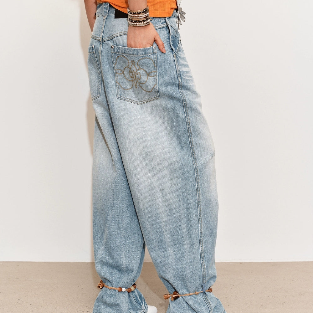 MEDIUM WELL Beaded Cuff Jeans