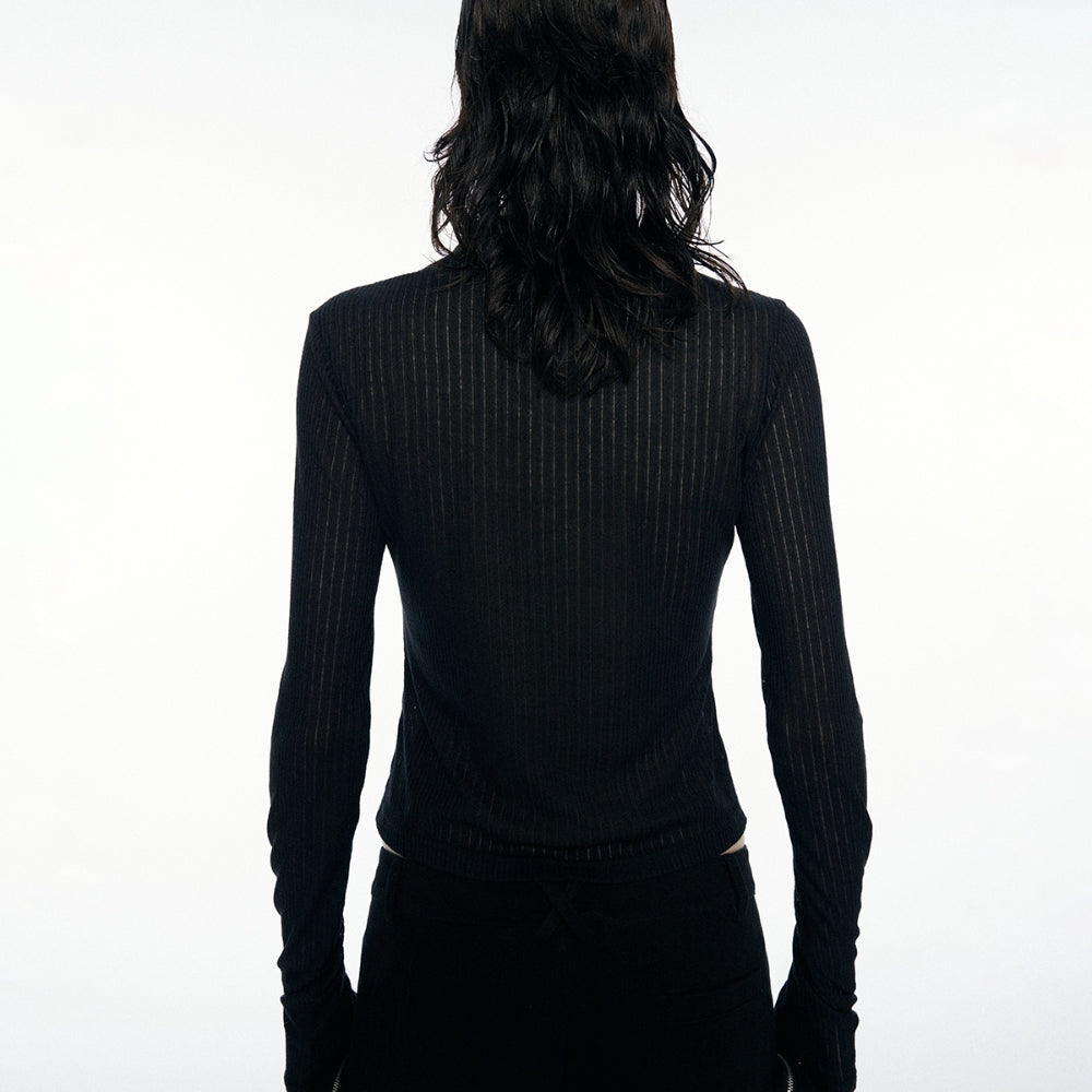 SANFRONTIERES Semi-Zip Top