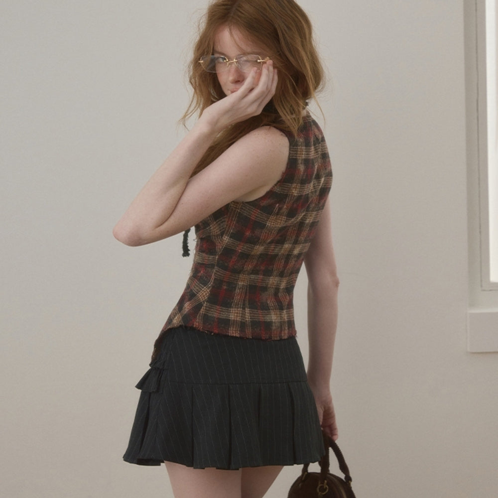 WOOHA Plaid Vest