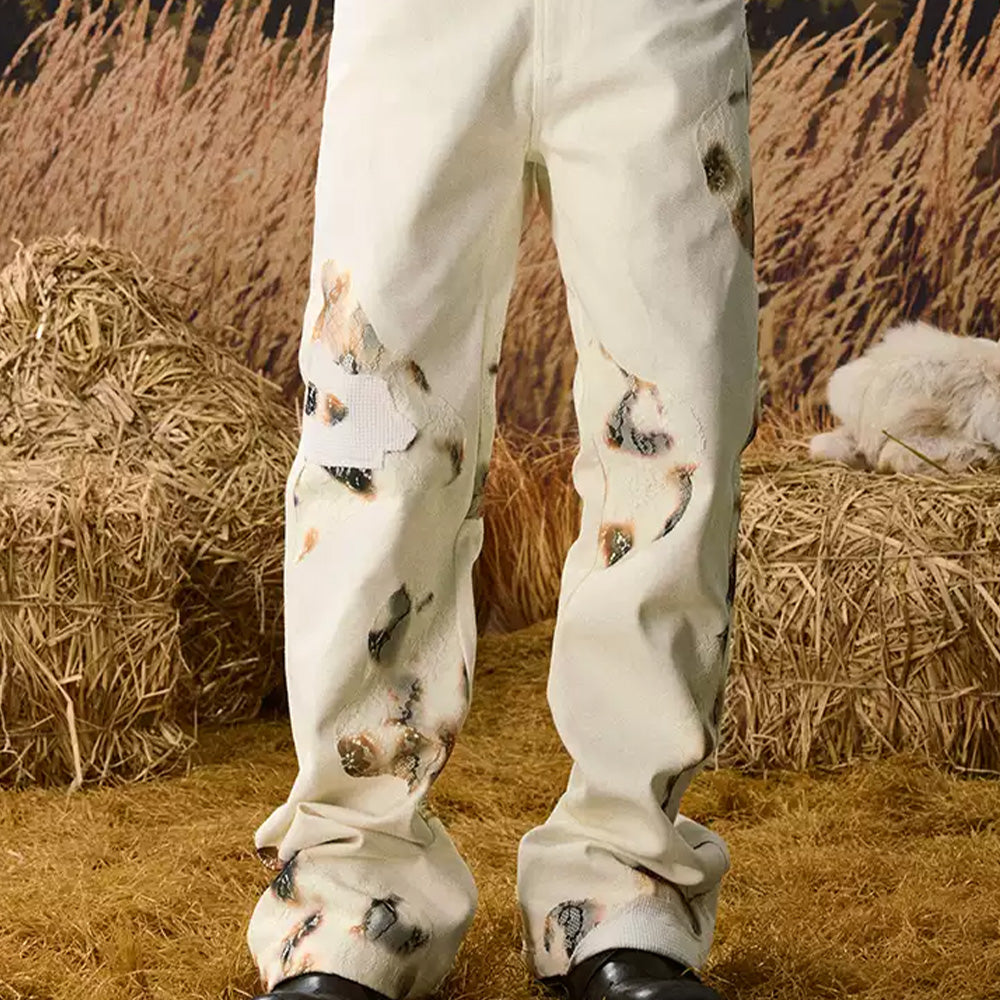 YADcrew Lace Print Jeans