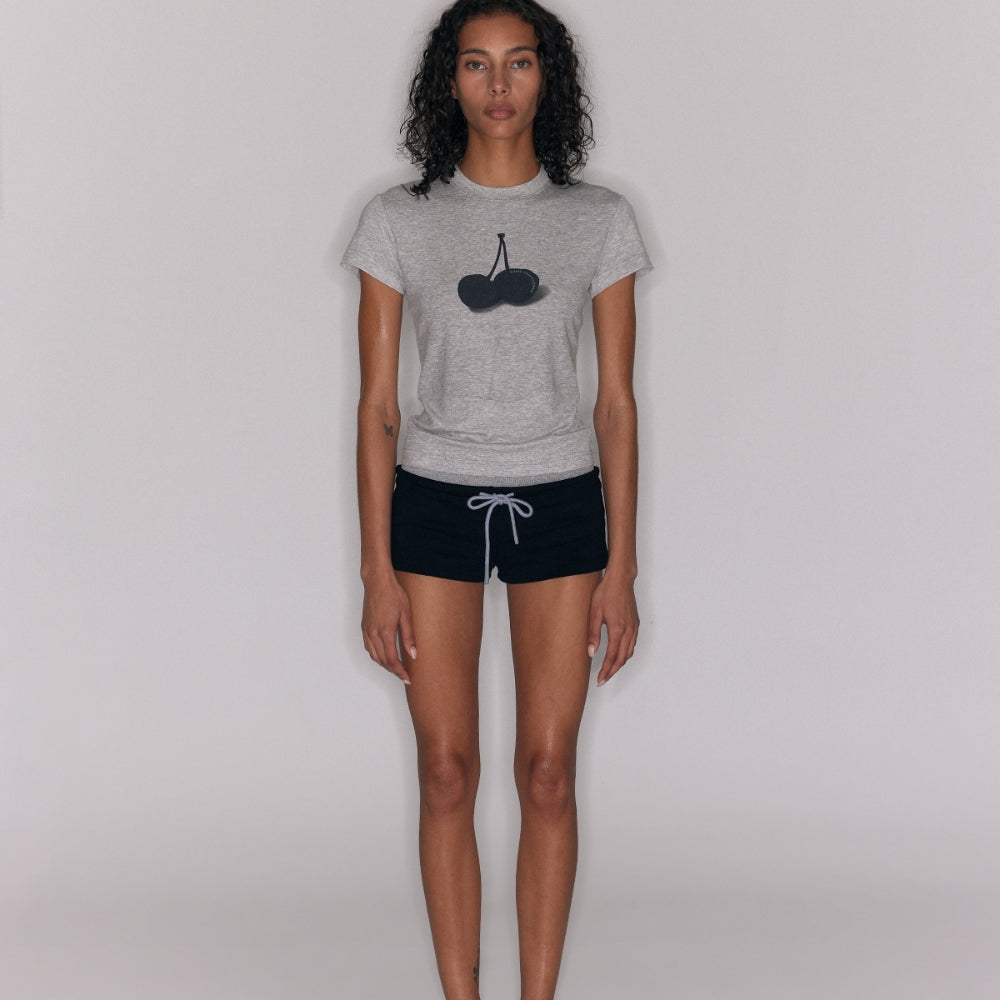 SANFRONTIERES Cherry Print Tee