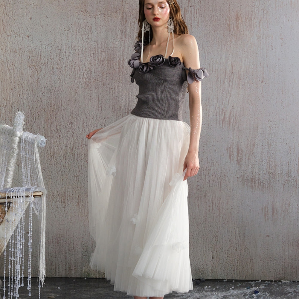 ARTE PURA Gray Knit Camisole