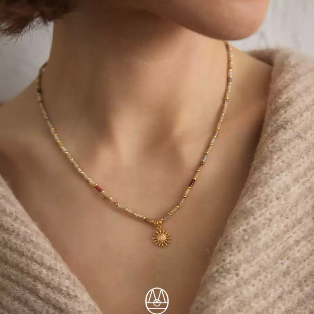 MONSECRET Red Agate Necklace