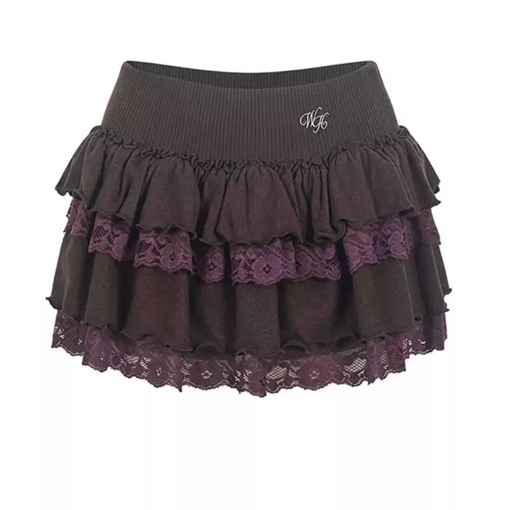 WOOHA Lace Peplum Skirt