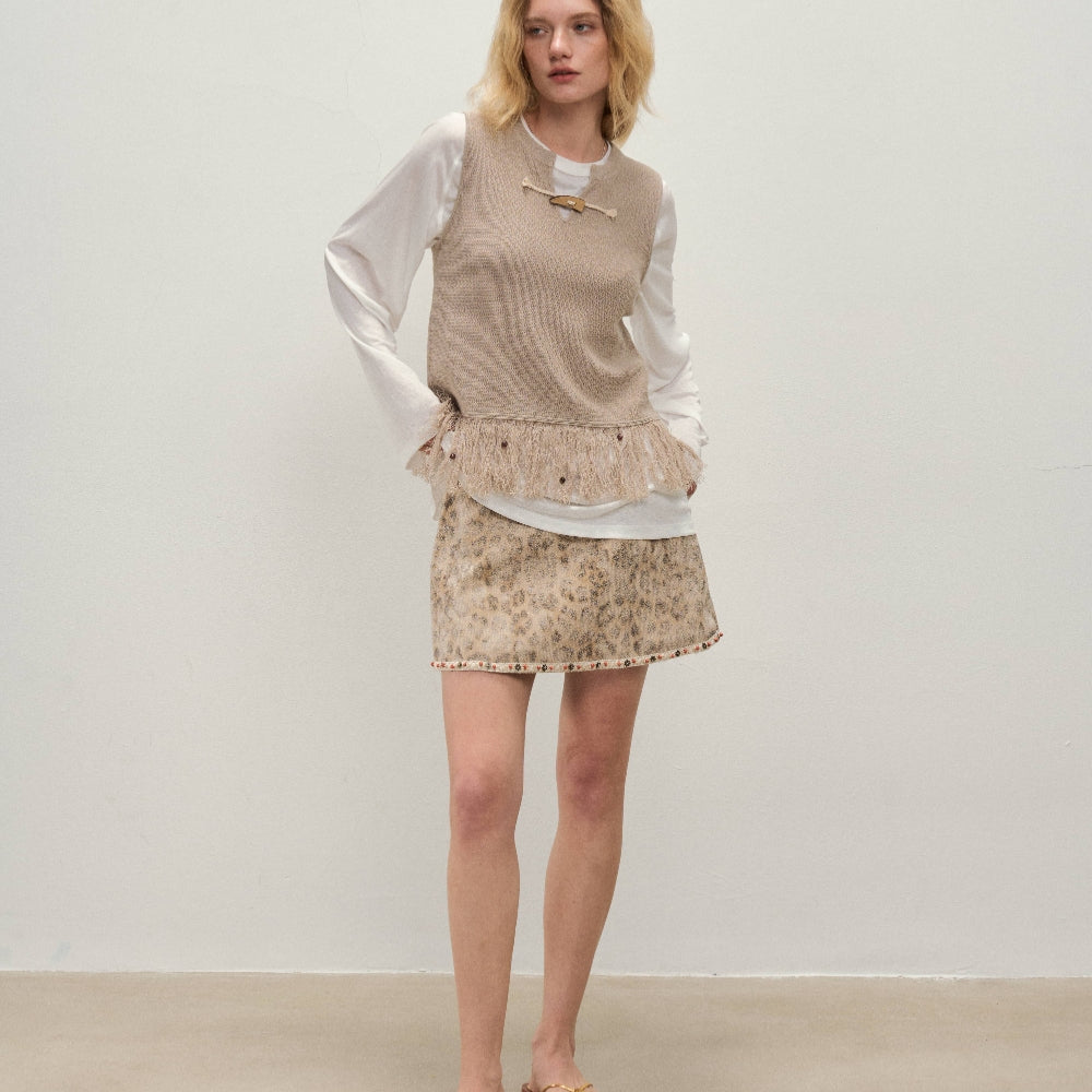 Dpercent｜Leopard print skirt