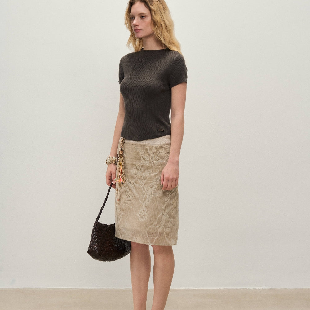 Dpercent丨Jacquard Skirt
