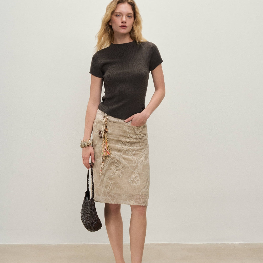 Dpercent丨Jacquard Skirt