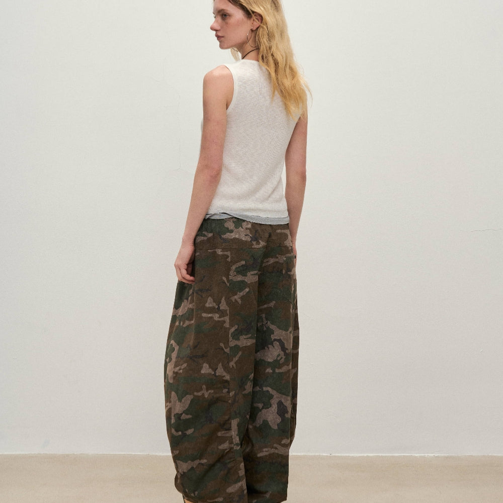 Dpercent丨U-neck contrast color wide shoulder fake two-piece layered woven vest