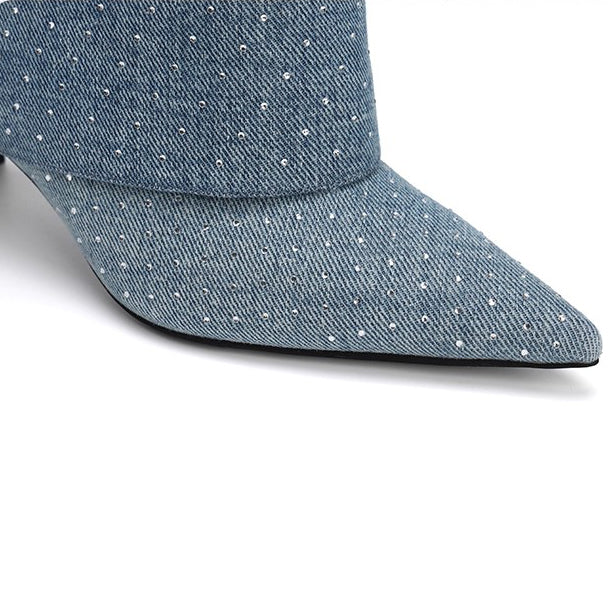 DAPHNE LAB [Sugar Cube Series] Pointed High Boots