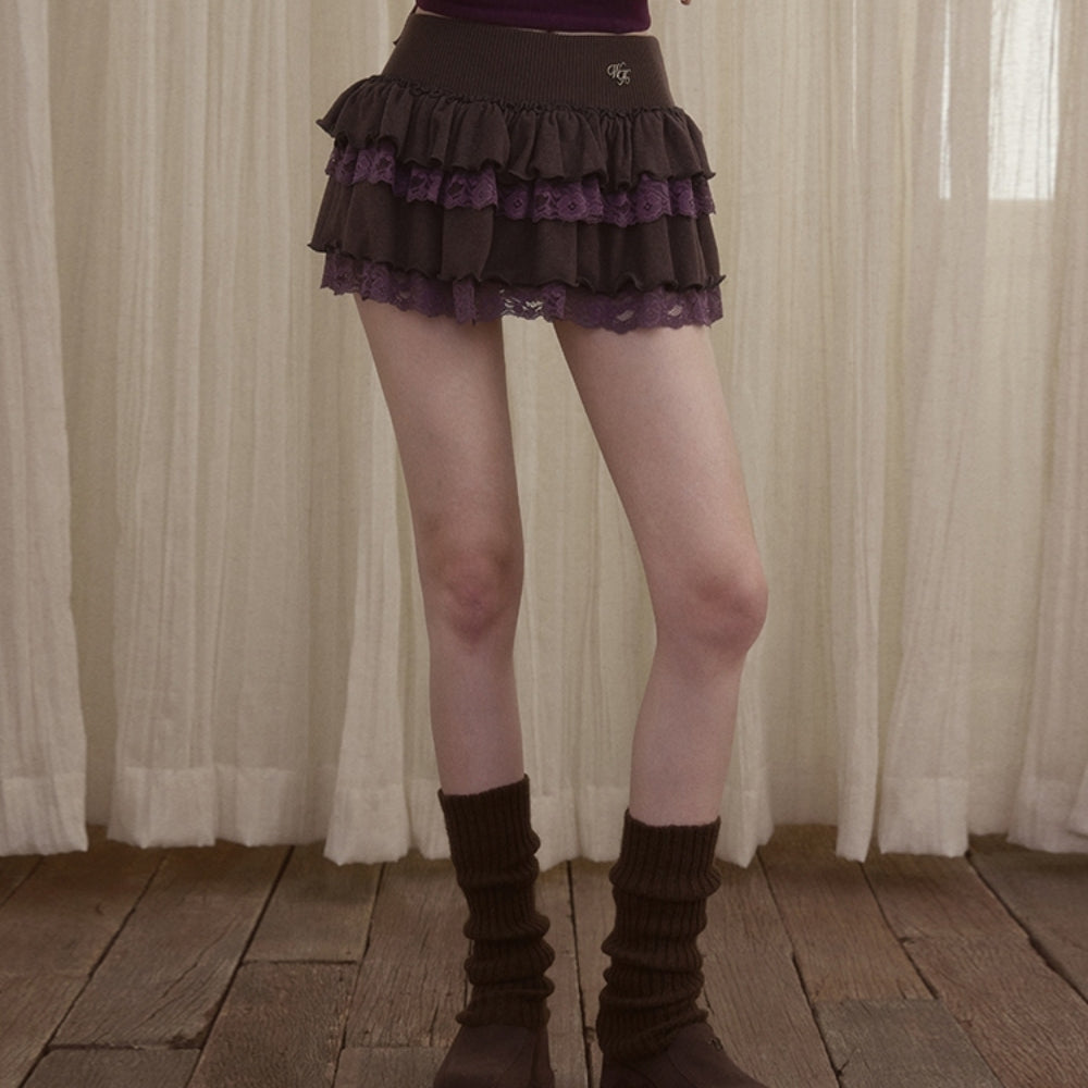 WOOHA Lace Peplum Skirt