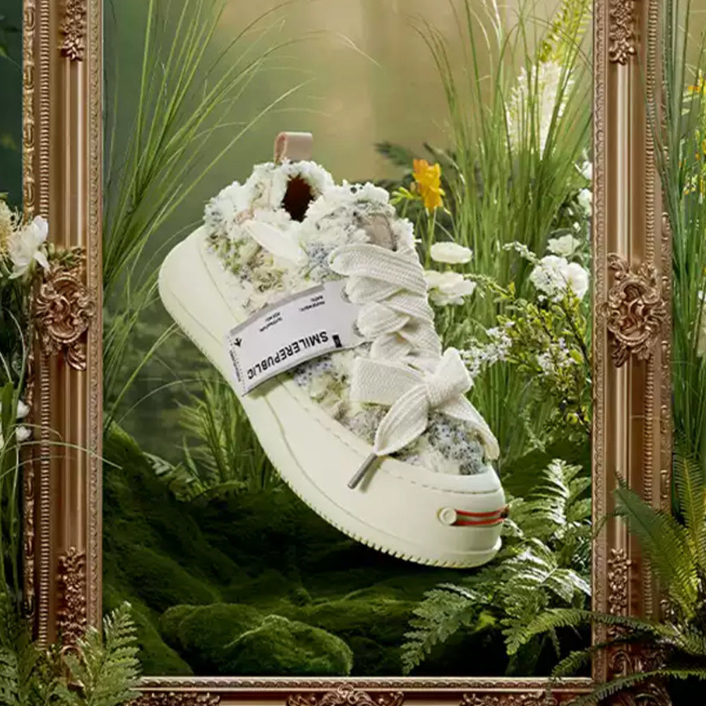 SMILEREPULIC Monet garden casual shoes white