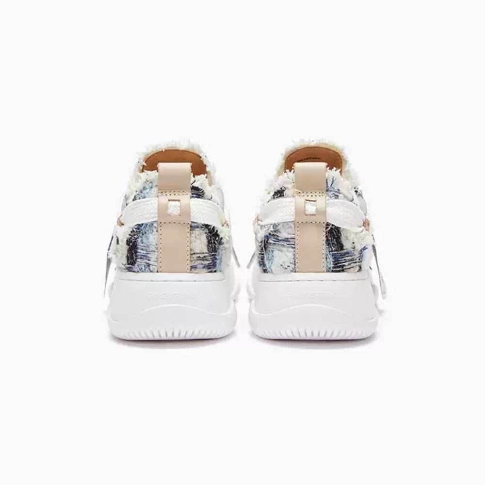 SMILEREPULIC denim open smile platform shoes blue and black