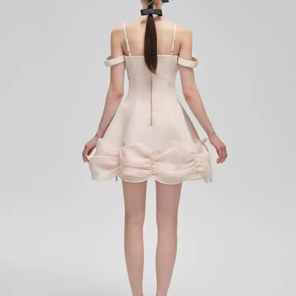 FA SOGNO Pink Tiered Dress