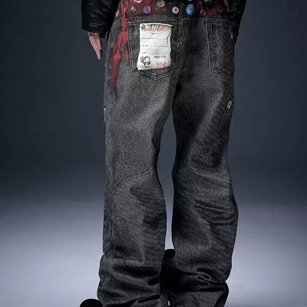 YADcrew 3D Logo Jeans