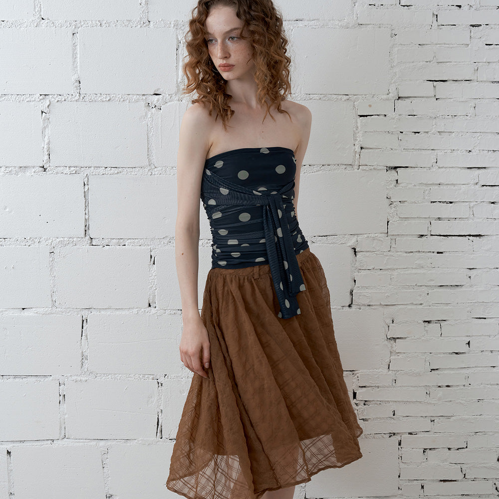 2AM POETRY Brown Ruffled Skirt