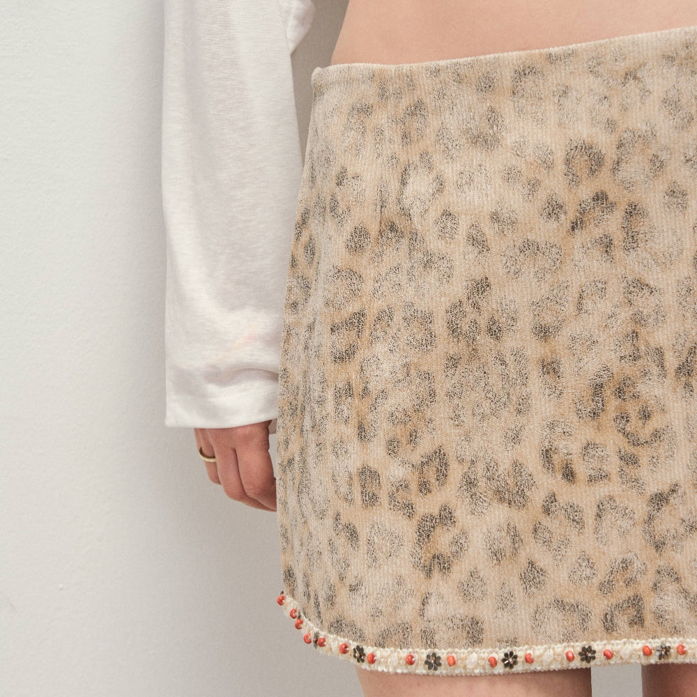 Dpercent｜Leopard print skirt