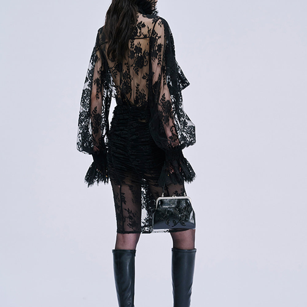 MARKGONG Lace Ruffle Shirt