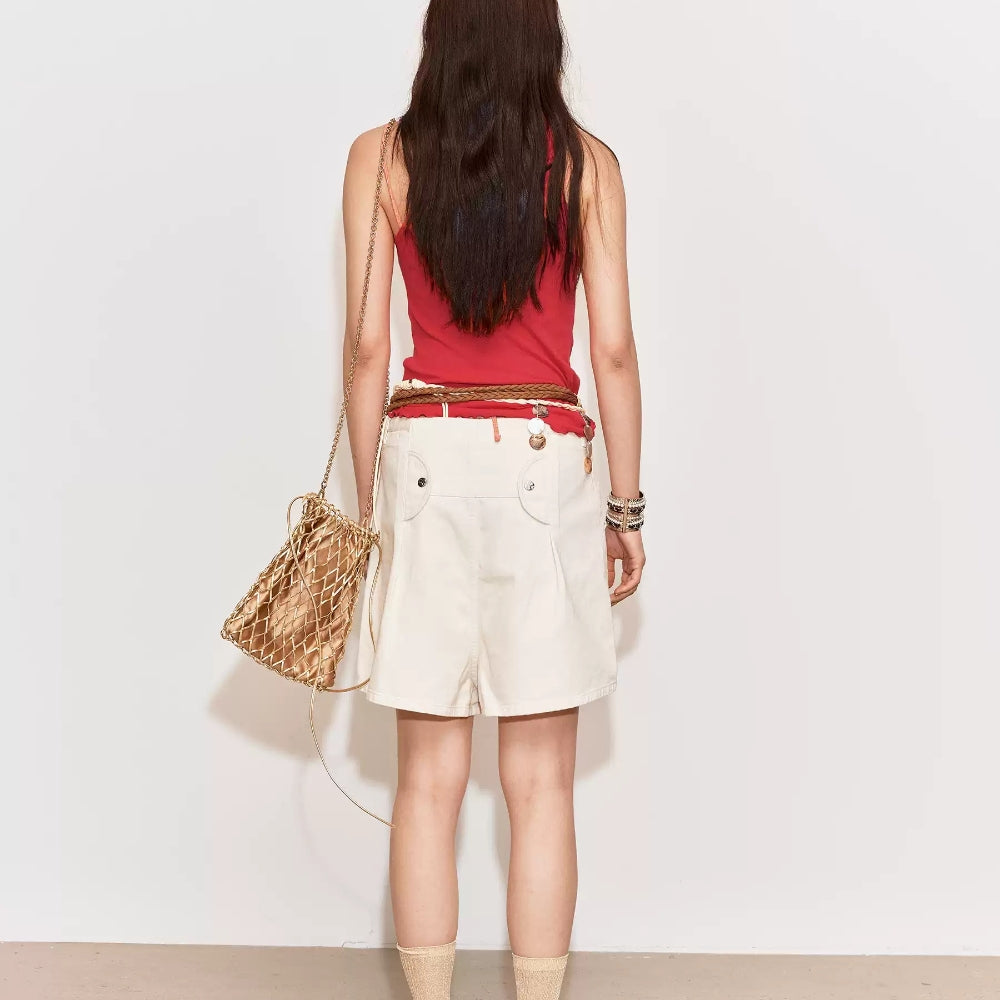 MEDIUM WELL Embroidered Washed Shorts