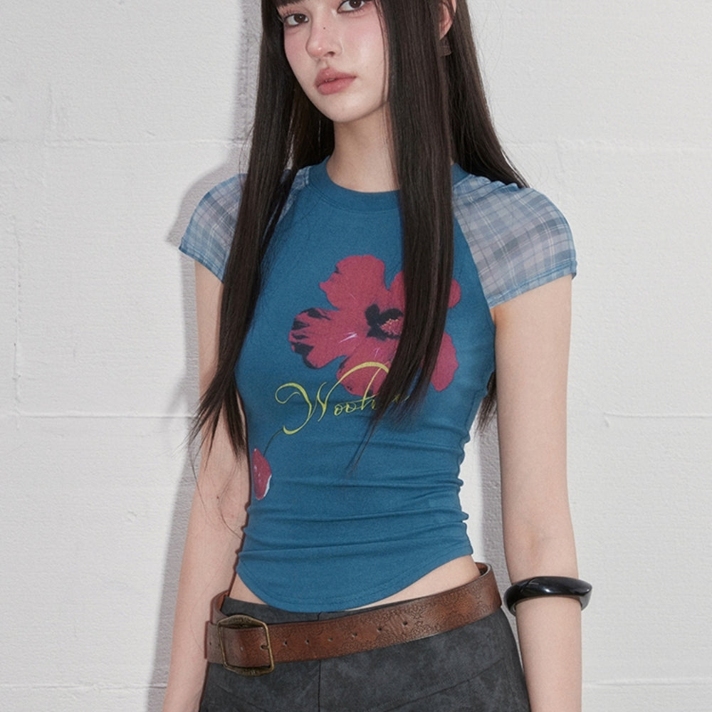 WOOHA Sheer Panel T-shirt