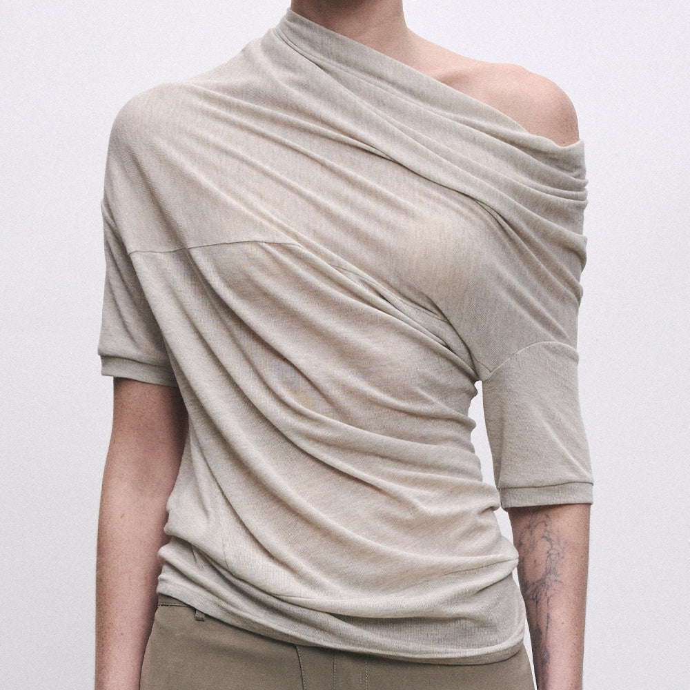 SANFRONTIERES Reversible Semi-Sheer Top