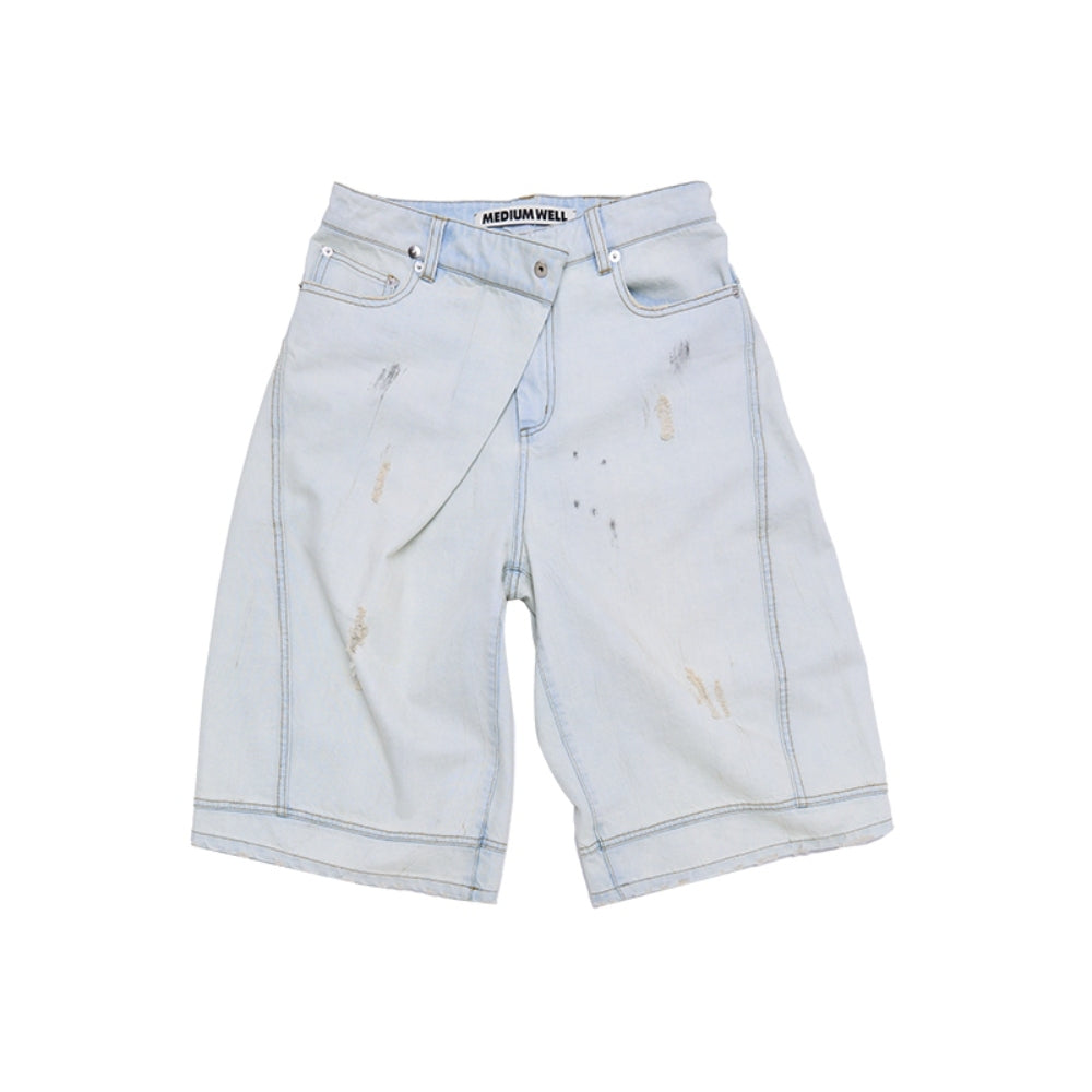 MEDIUM WELL Washed-out Denim Shorts