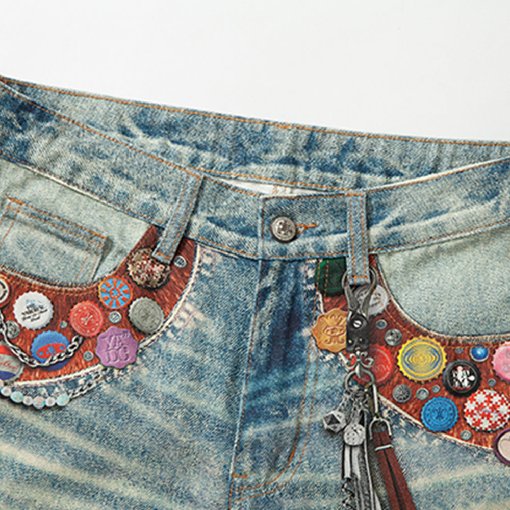 YADcrew Bottle Cap Jeans