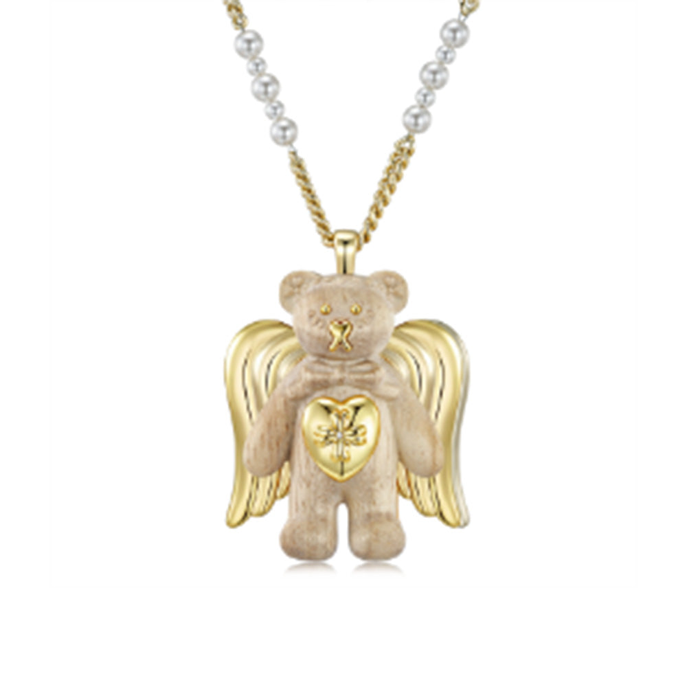 tokokkino Wooden Bear Necklace