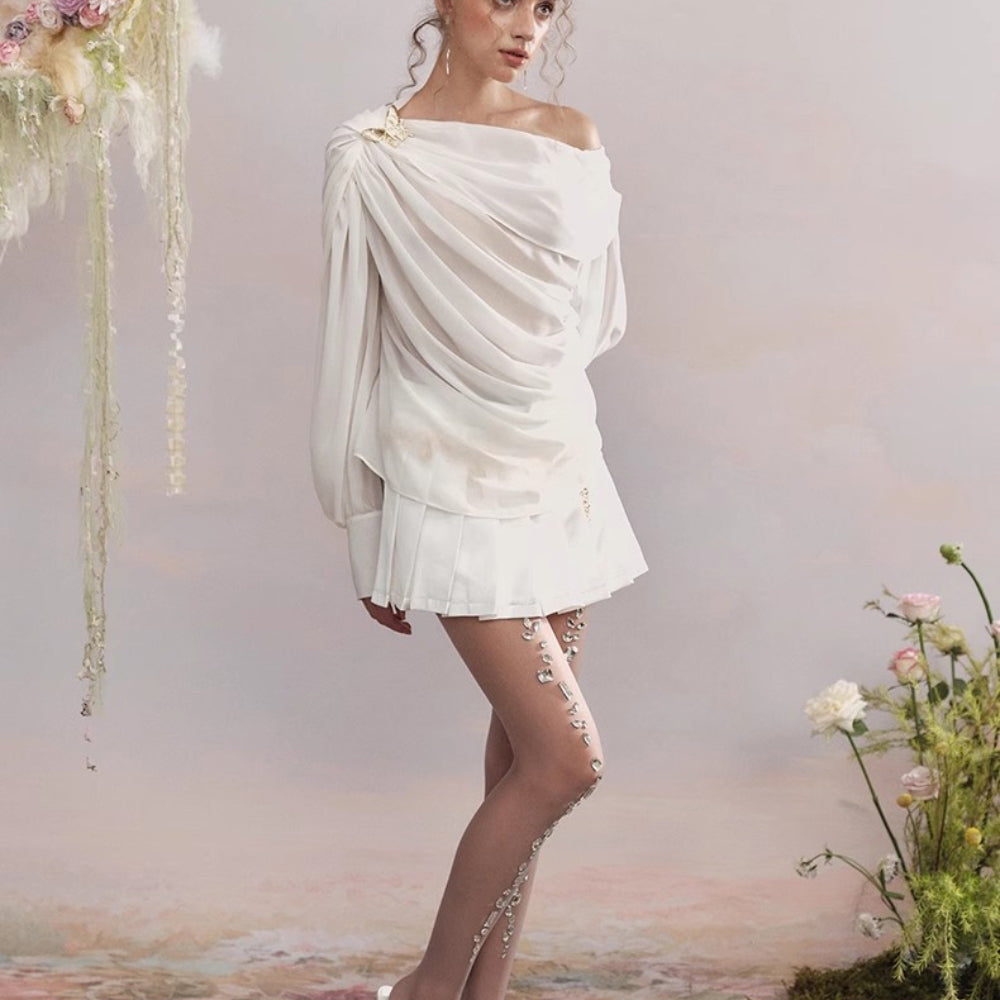ARTE PURA White Chiffon Blouse