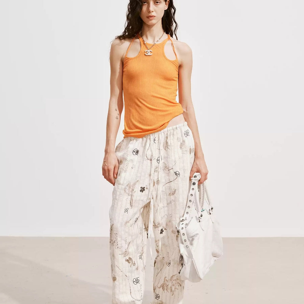 MEDIUM WELL Linen Print Pants