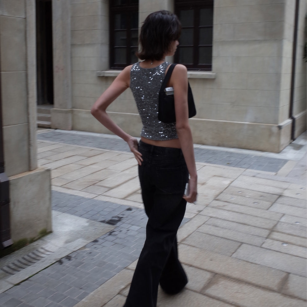 SANFRONTIERES Sparkle Tank Top