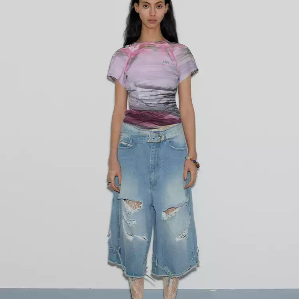 MEDIUM WELL Ripped Denim Jeans