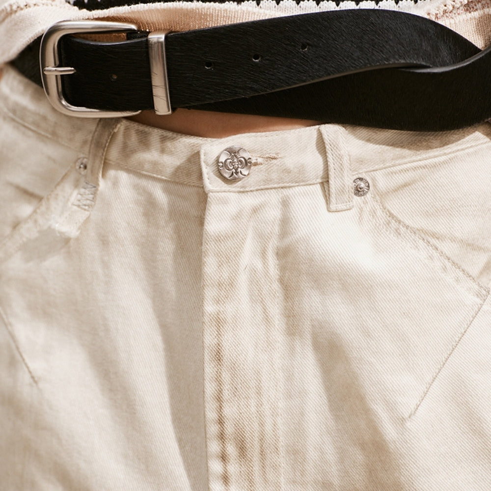 MEDIUM WELL Logo-Embossed Jeans