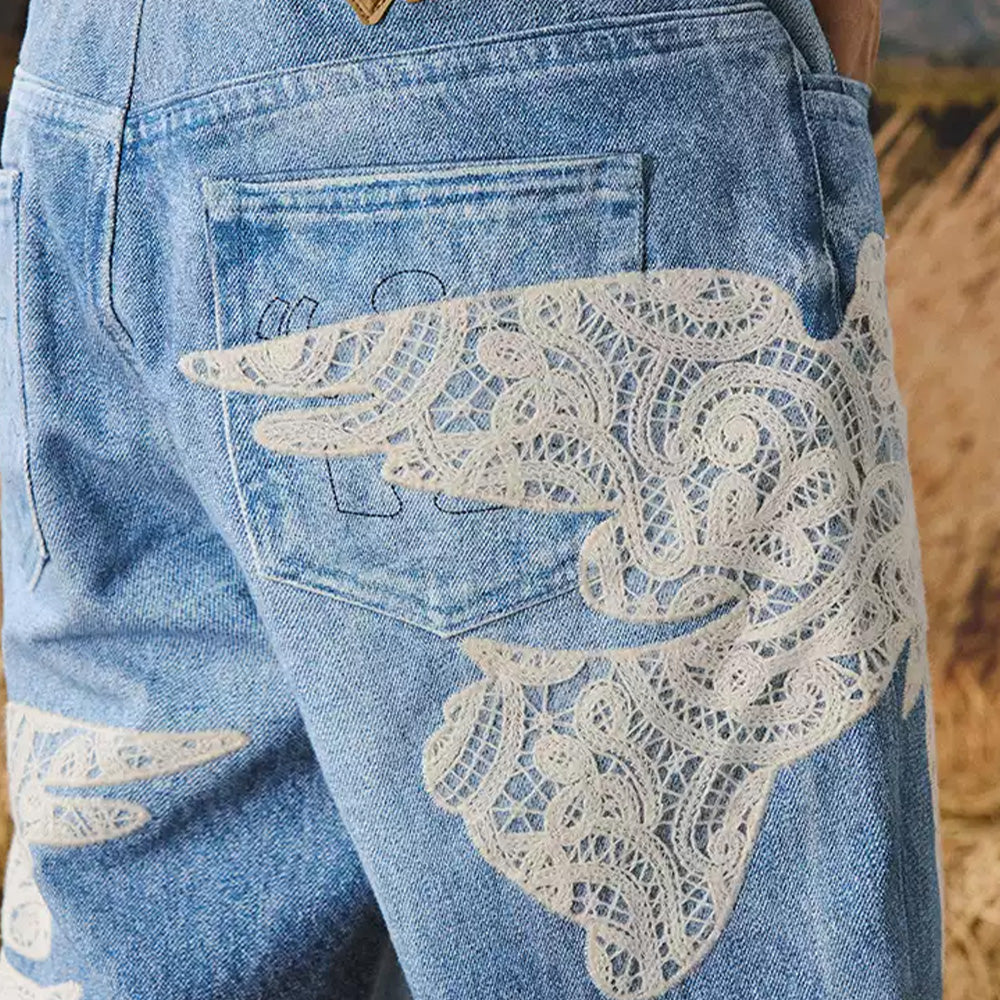 YADcrew Dove Print Jeans