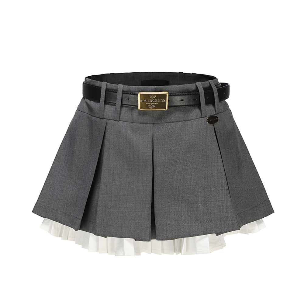 LACERTA Wool Pleated Skirt