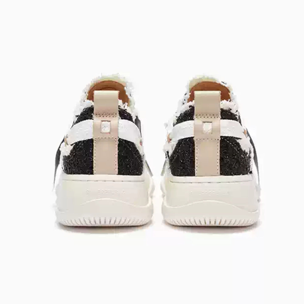 SMILEREPULIC obsidian thick-soled low-top open smile shoes