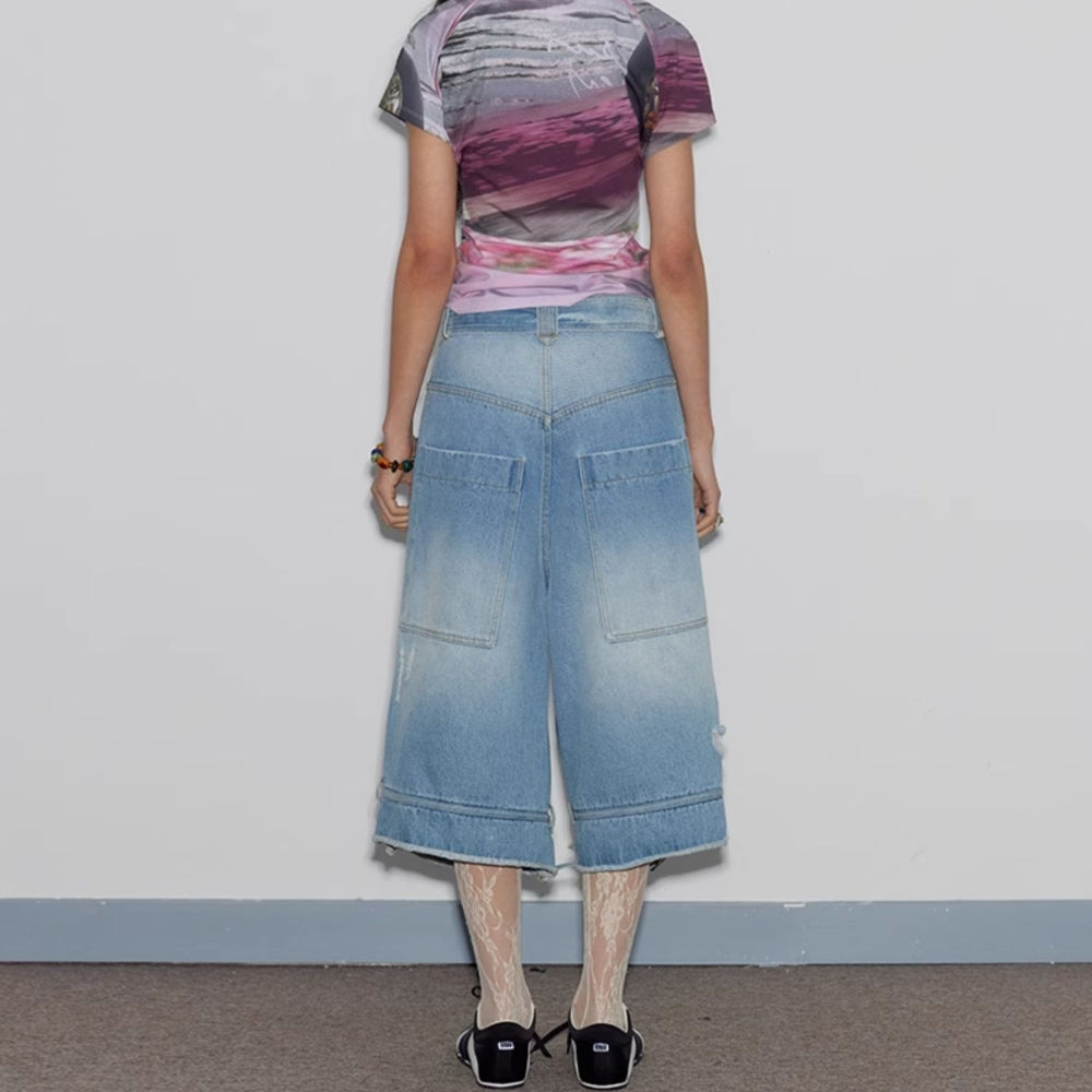 MEDIUM WELL Ripped Denim Jeans