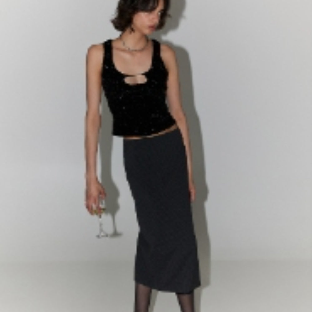 SANFRONTIERES Sparkle Tank Top