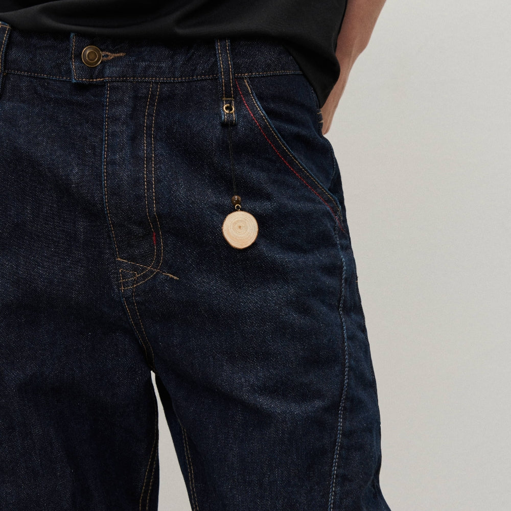 Dpercent｜Red-edge selvedge denim scimitar jeans