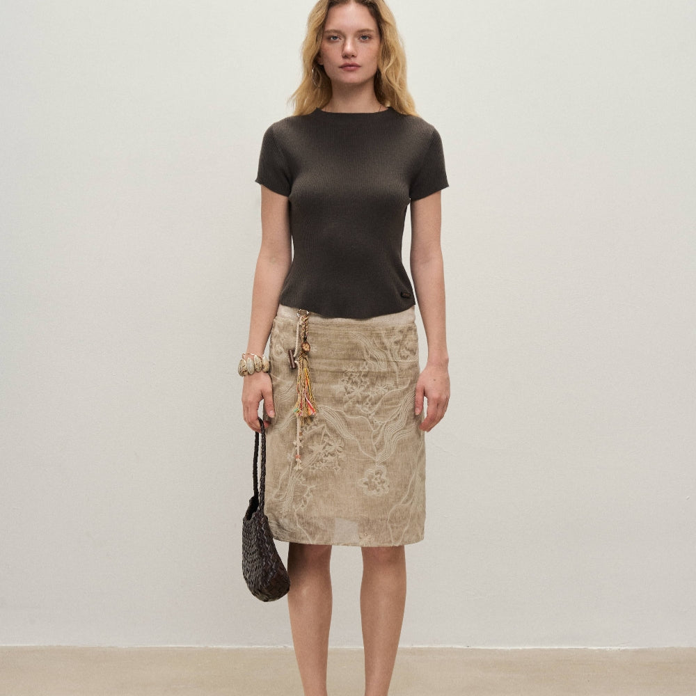 Dpercent丨Jacquard Skirt