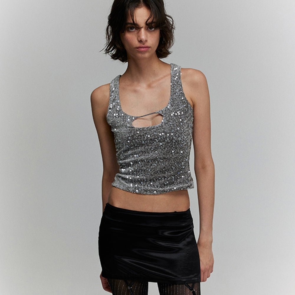SANFRONTIERES Sparkle Tank Top